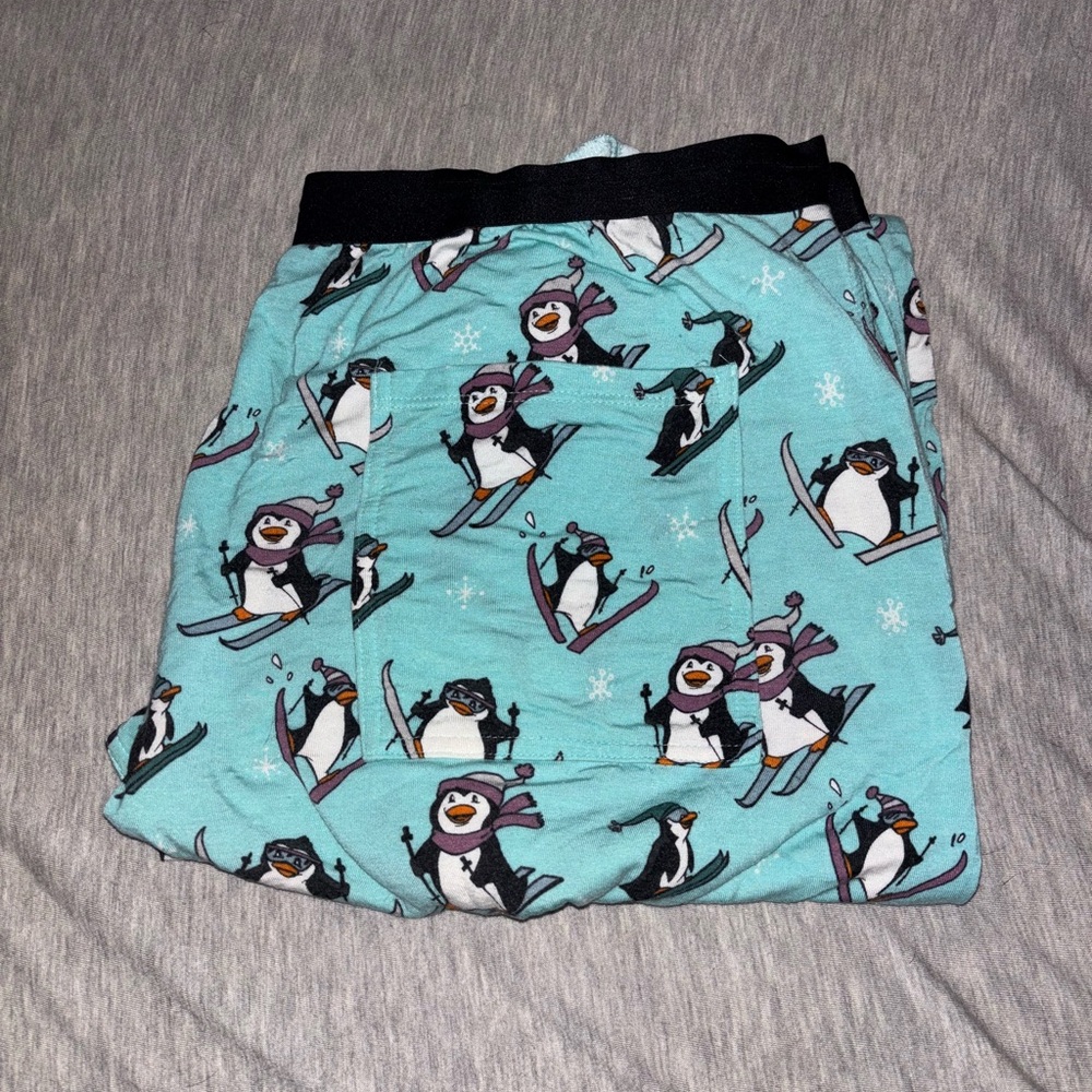 MeUndies Blue and Black Penguin Lounge Pants size 2x
